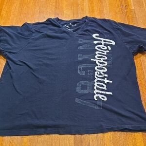 Aeropostale Men XL Black White‎ NY Est. 87 Graphic Crew Neck Short Sleeve Shirt